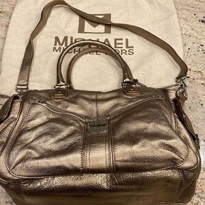 Michael Kors gold leather handbag